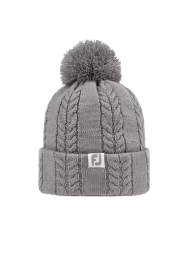 FootJoy Moteriška Cable Knit Bobble žieminė kepurė  3