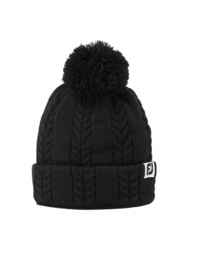 FootJoy Moteriška Cable Knit Bobble žieminė kepurė  4