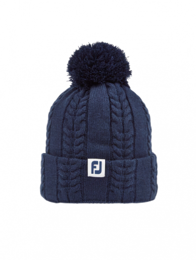 FootJoy Moteriška Cable Knit Bobble žieminė kepurė  5