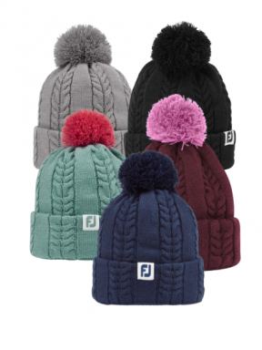 FootJoy Moteriška Cable Knit Bobble žieminė kepurė