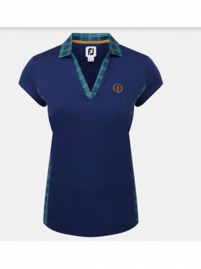 FootJoy The Open Cap Sleeve Tartan Panel Women