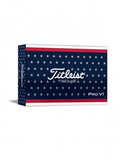 Titleist ProV1 Kamuoliukai su J.A.V. Vėliava