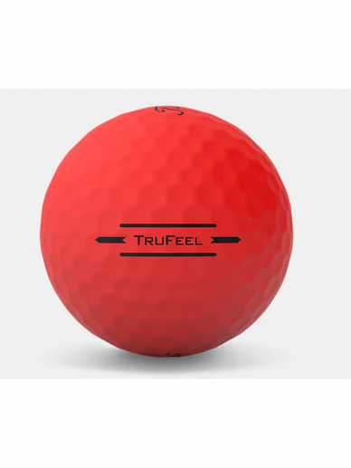 Titleist TrueFeel Raudoni golfo kamuoliukai 3