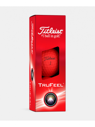 Titleist TrueFeel Raudoni golfo kamuoliukai 4